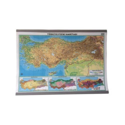 TÜRKİYE HARİTASI FİZİKİ SİYASİ 70*100